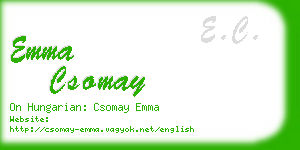 emma csomay business card